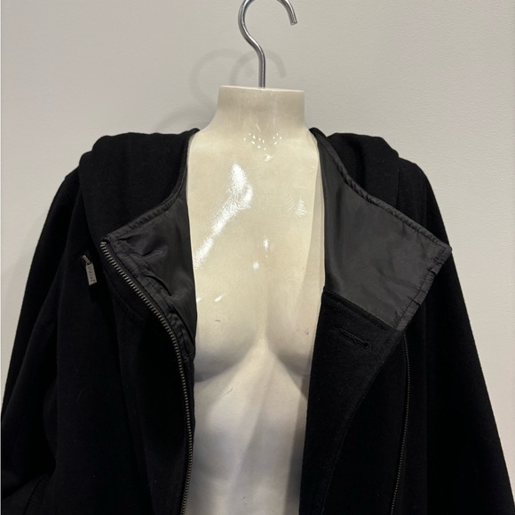 Black wool blend HONEE bomber jacket. - Picture 11 of 14